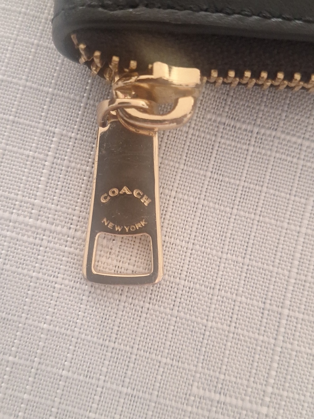 Coach Black Zip-Around Leather Wallet - Picture 7 of 10